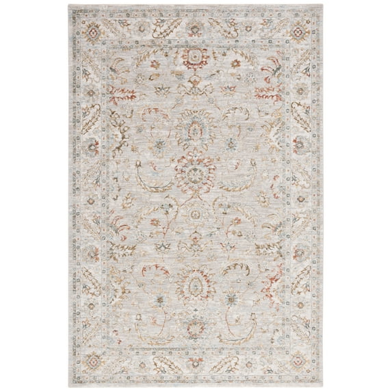 SAFAVIEH Hamilton Meridith Oriental Polyester Area Rug, Grey/Gold, 9' x 12'