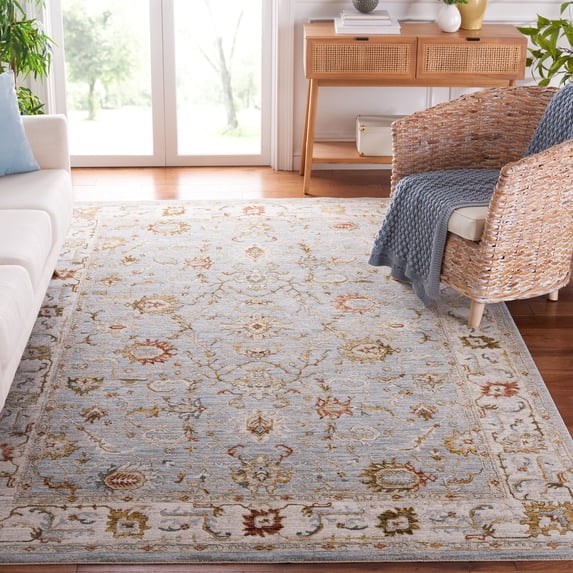Safavieh Hamilton Niamh Oriental Polyester Area Rug, Blue/Gold, 8' x 10'