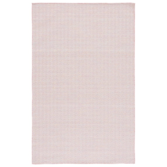 SAFAVIEH Hampton Ali Diamond Indoor/Outdoor Area Rug, Light Pink/Multi, 5'1" x 7'6"