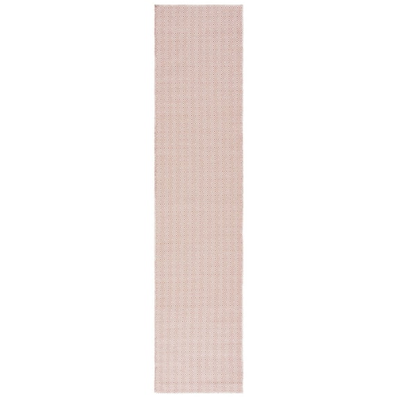 SAFAVIEH Hampton Ali Diamond Indoor/Outdoor Runner Rug, Terracotta/Ivory, 2' x 9'