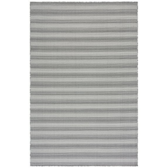 SAFAVIEH Hampton Duana Striped Indoor/Outdoor Area Rug, Black/Grey, 5'1" x 7'6"