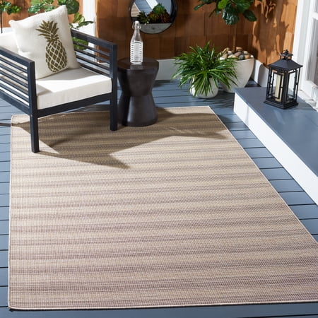 Safavieh Hampton Duana Striped Indoor/Outdoor Area Rug, Brown/Multi, 5'1" x 7'6"