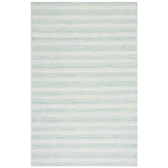 SAFAVIEH Hampton Duana Striped Indoor/Outdoor Area Rug, Green, 4' x 6'