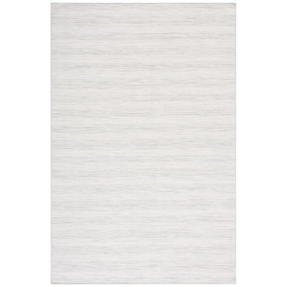 SAFAVIEH Hampton Duana Striped Indoor/Outdoor Area Rug, Ivory/Grey, 5'1" x 7'6"