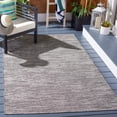 thumbnail image 1 of SAFAVIEH Hampton Guliana Zig-Zag Indoor/Outdoor Area Rug, Black/Grey, 6'5" x 6'5" Square, 1 of 10