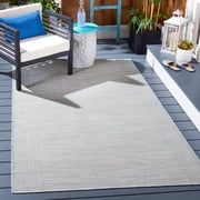 SAFAVIEH Hampton Guliana Zig-Zag Indoor/Outdoor Runner Rug, Beige/Aqua, 2' x 9'