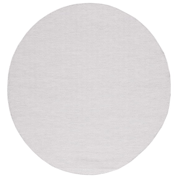 SAFAVIEH Hampton Hoyt Zig-Zag Indoor/Outdoor Area Rug, Ivory/Multi, 6'5" x 6'5" Round