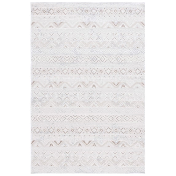 SAFAVIEH Hanna Jarred Striped Area Rug, Ivory/Beige, 4' x 6'
