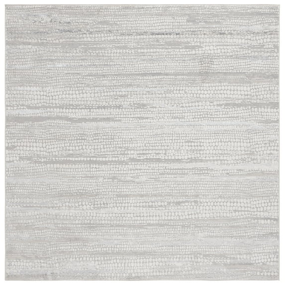SAFAVIEH Hanna Lynna Abstract Area Rug, Grey Ivory/Dark Grey, 6'7" x 6'7" Square