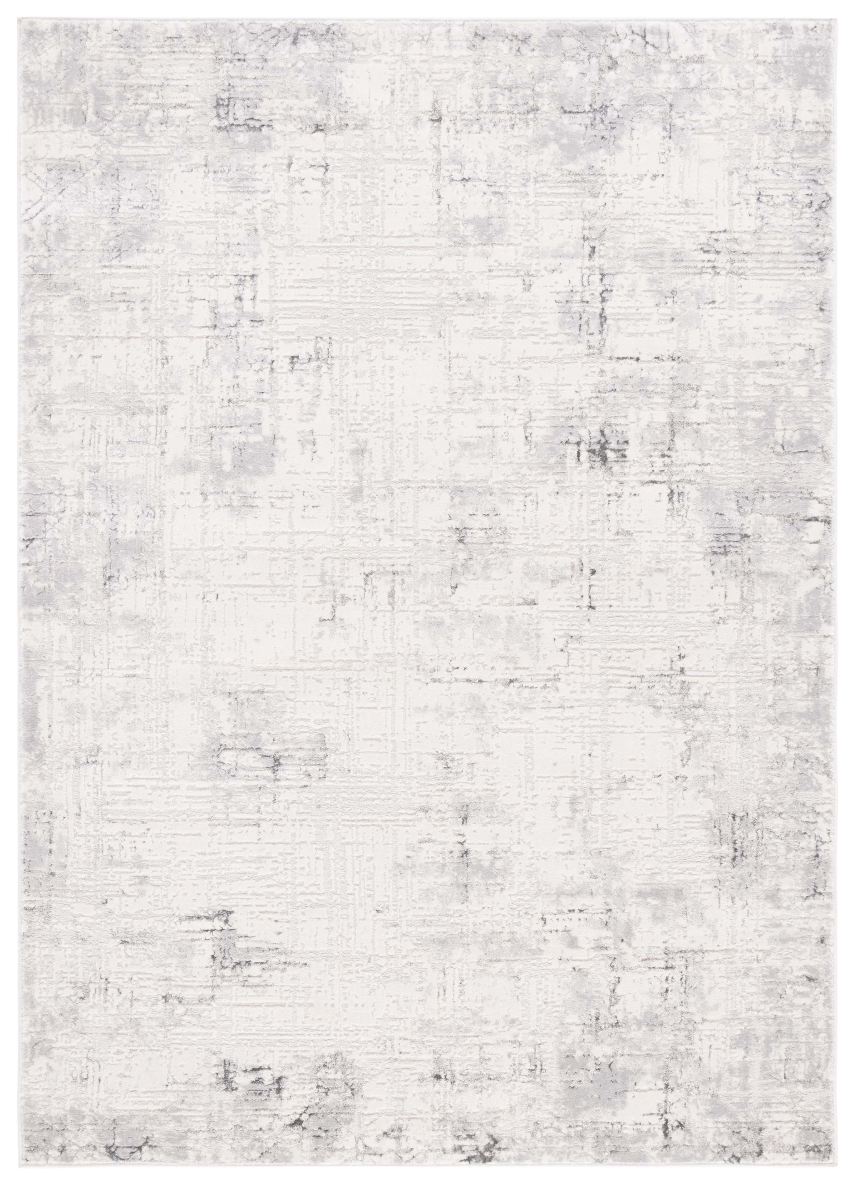 SAFAVIEH Hanna Lynna Distressed Area Rug, Ivory Grey/Dark Grey, 8' x 10'