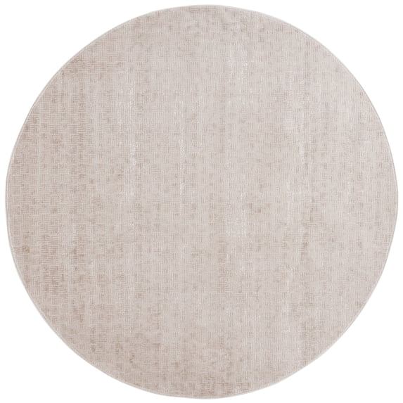 SAFAVIEH Hanna Lynna Geometric Area Rug, Beige/Ivory, 6'7" x 6'7" Round
