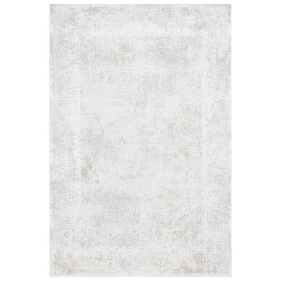 SAFAVIEH Hanna Sharlene Distressed Area Rug, Ivory Grey/Beige, 4' x 6'