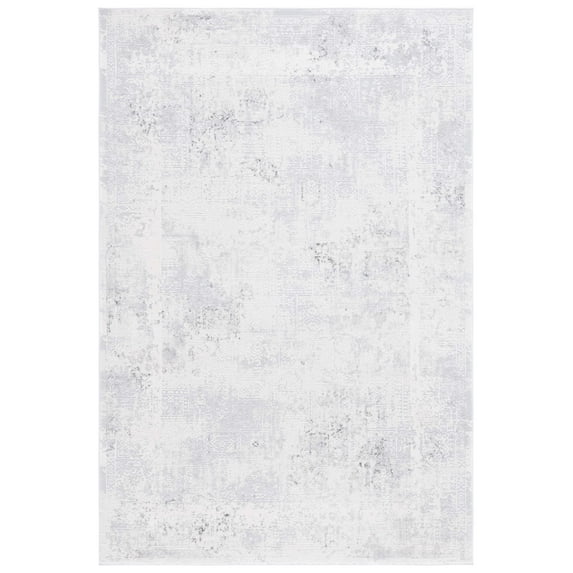 SAFAVIEH Hanna Sharlene Distressed Area Rug, Ivory/Light Grey, 9' x 12'