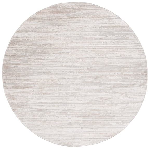 SAFAVIEH Hanna Trinity Striped Area Rug, Ivory/Beige, 6'7" x 6'7" Round