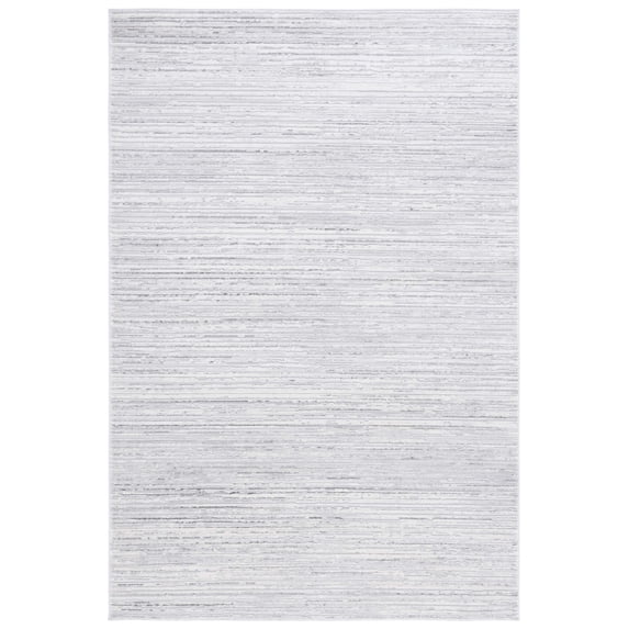 SAFAVIEH Hanna Trinity Striped Area Rug, Ivory/Light Grey, 5'3" x 7'6"