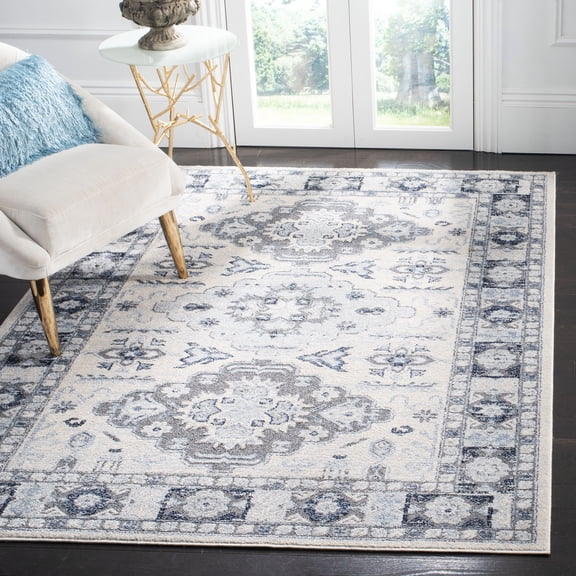 SAFAVIEH Harbor Braganza Oriental Area Rug, Blue/Creme, 8' x 10'