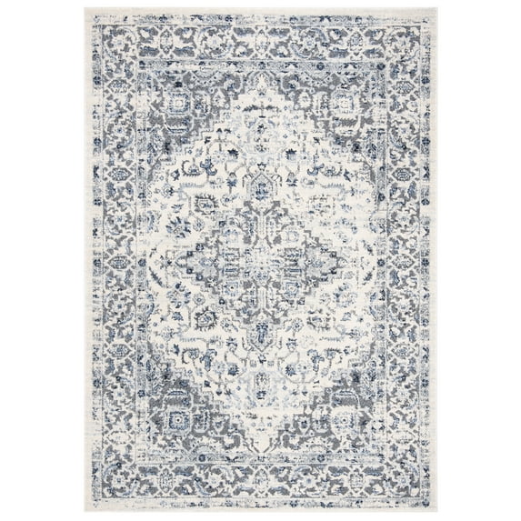 SAFAVIEH Harbor Hristo Floral Bordered Area Rug, Blue/Cream, 3' x 5'