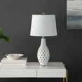 thumbnail image 1 of SAFAVIEH Harlem 25 in. Modern Ceramic Table Lamp, White, 1 of 4