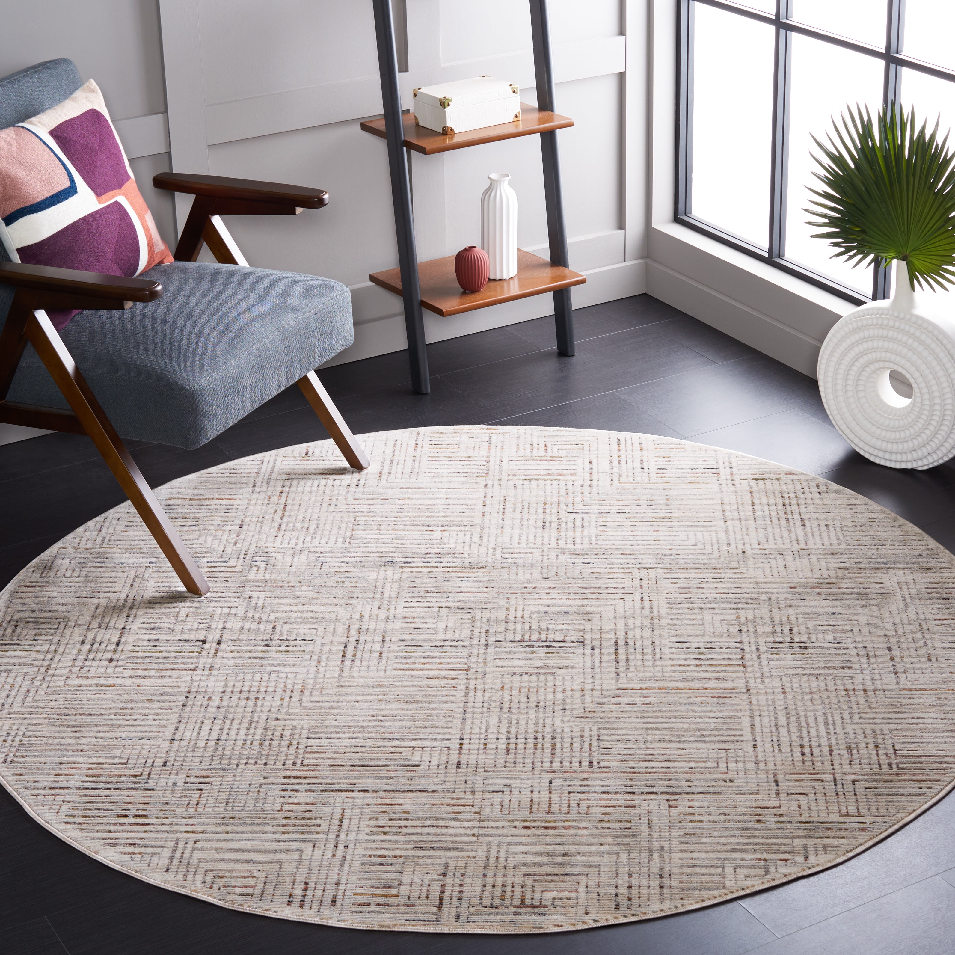 Harlow Rust Rug Safavieh Harlow Dacre Distressed Polyester Area Rug, Ivory Gray/Rust, 6 ...