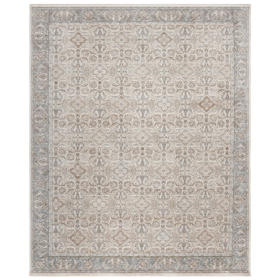 Safavieh Harlow Daffodil Traditional Polyester Area Rug, Ivory Gray/Sage, 8' x 10'