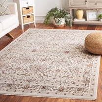 Safavieh Harlow Dafina Diamond Polyester Area Rug, Ivory Gray/Rust, 5'3" x 7'6"