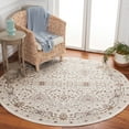 thumbnail image 1 of Safavieh Harlow Dafina Diamond Polyester Area Rug, Ivory Gray/Rust, 6'3" x 6'3" Round, 1 of 9