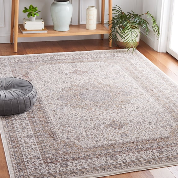 Safavieh Harlow Dahila Traditional Area Rug, Ivory/Gray Beige, 4' x 6'