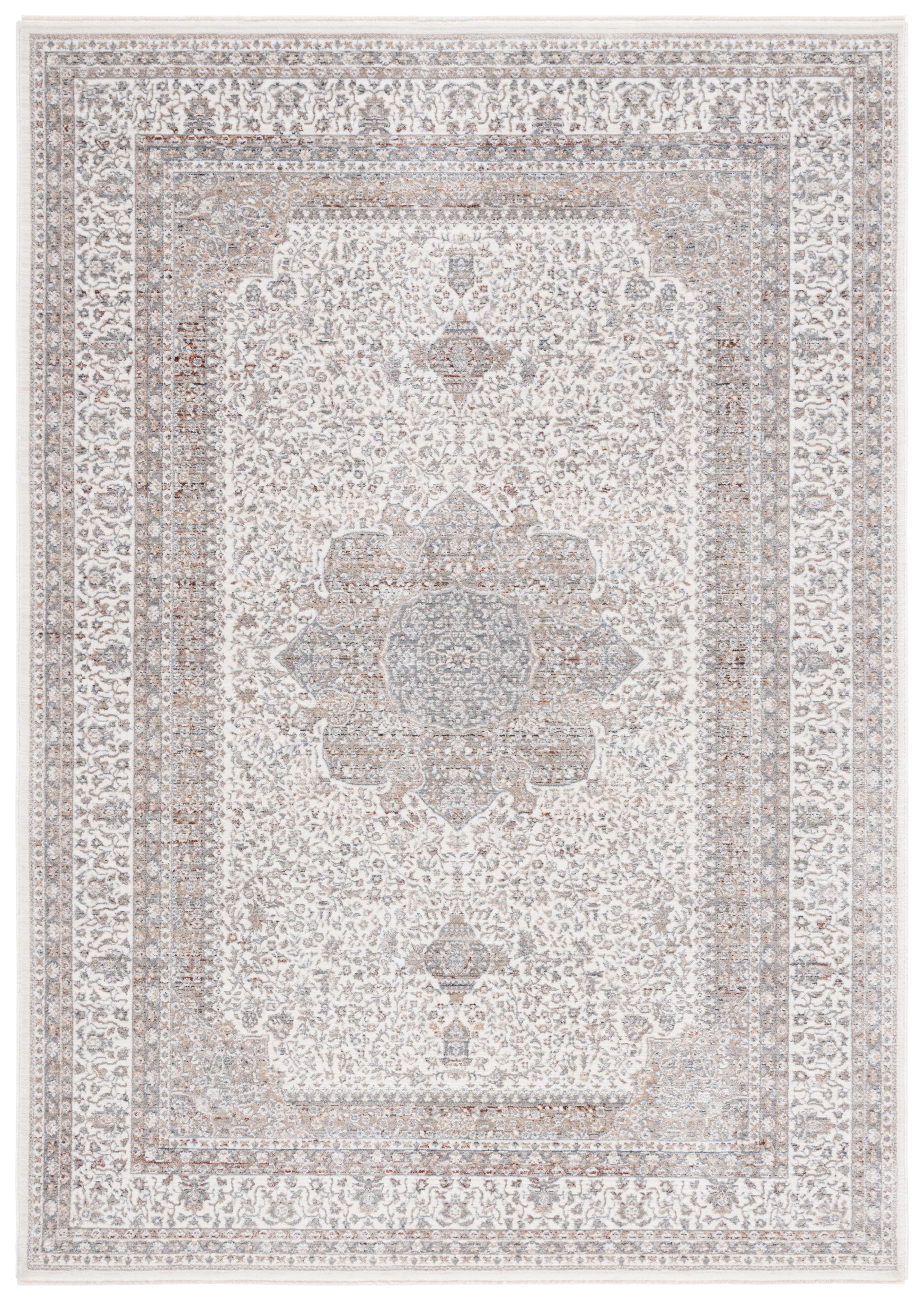 Safavieh Harlow Dahila Traditional Area Rug, Ivory/Gray Beige, 9' x 12'