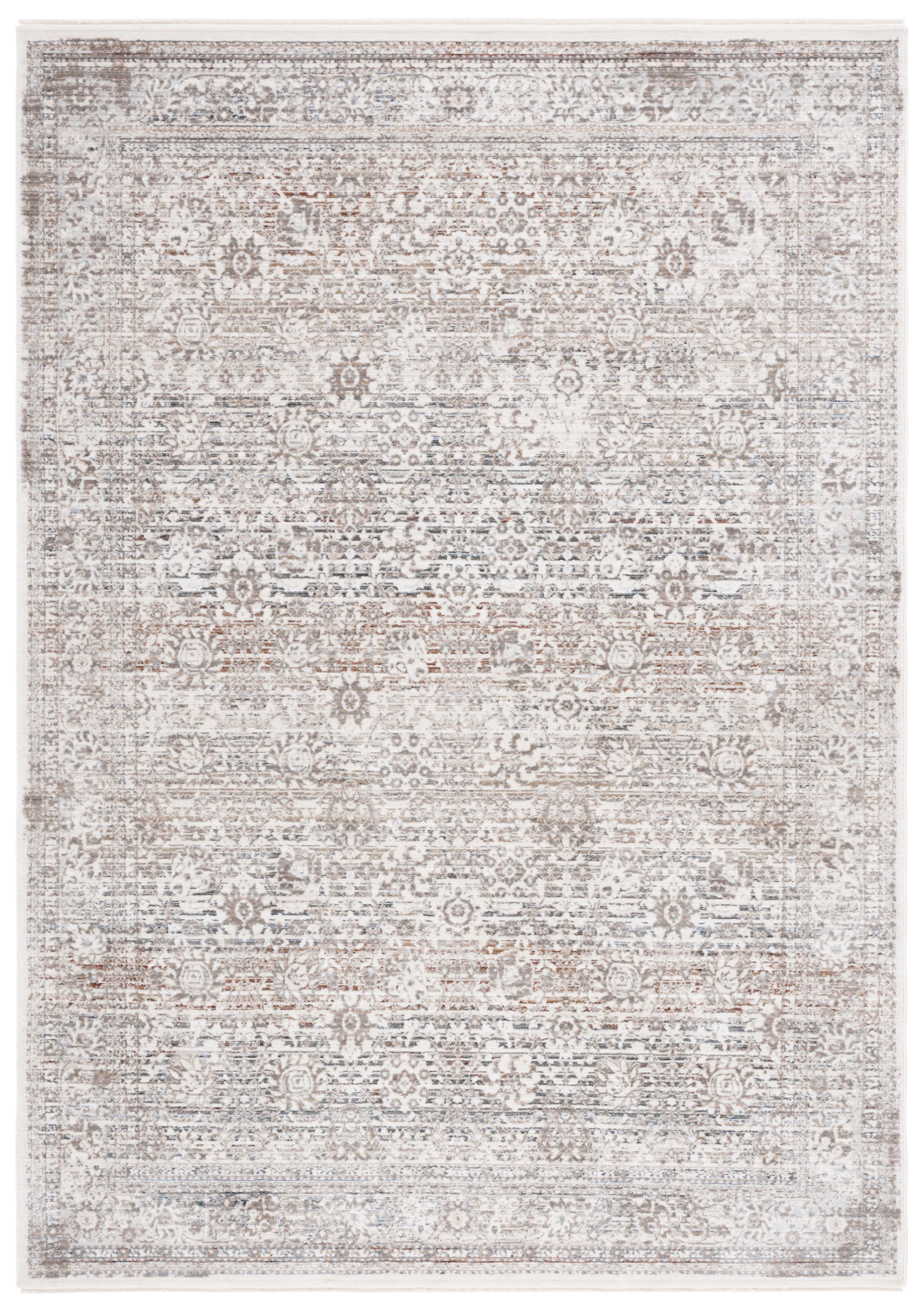 SAFAVIEH Harlow Daisy Distressed Area Rug, Ivory/Beige, 5'3" x 7'6