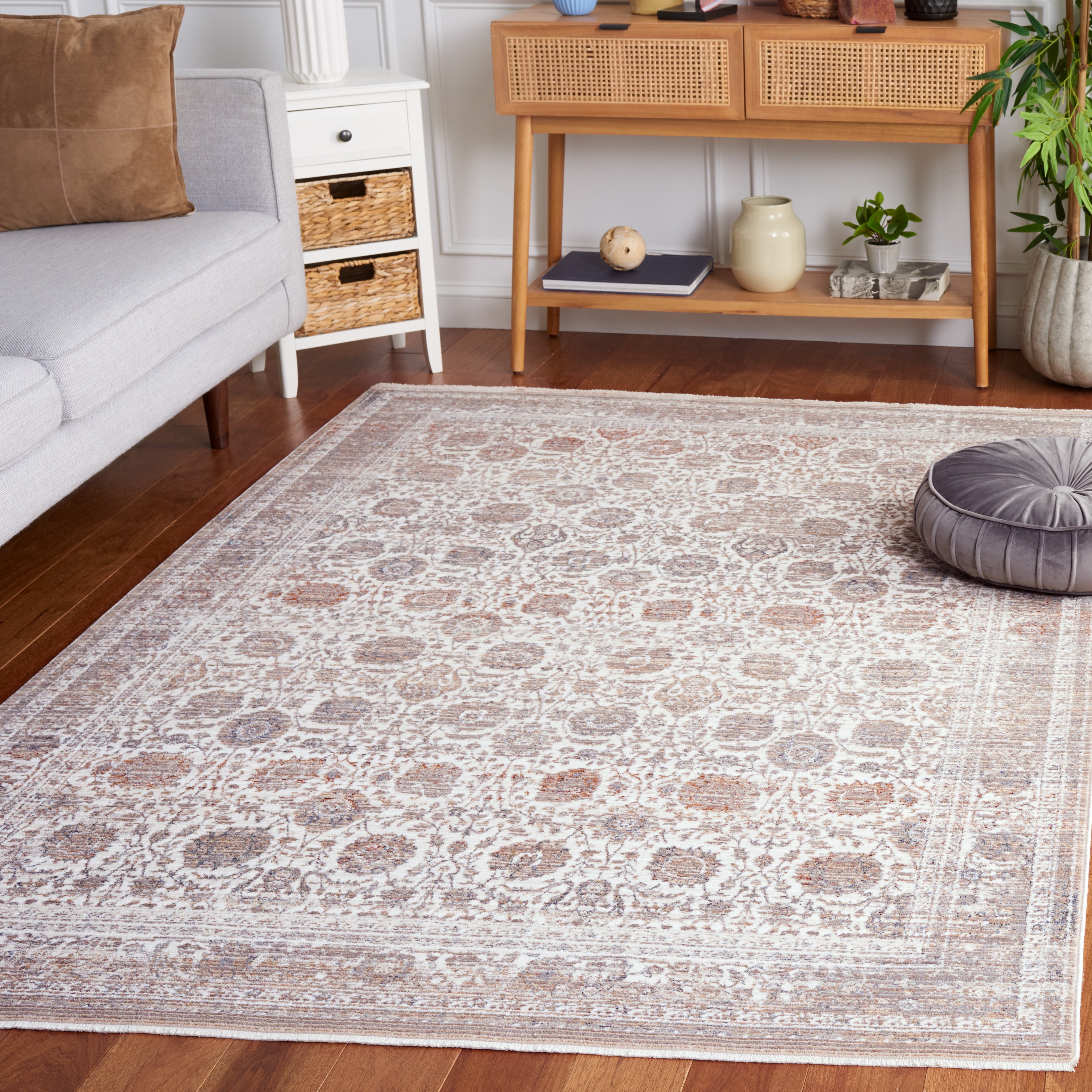 Safavieh Harlow Daithi Geometric Area Rug, Gray/Ivory Blue, 5'3" x 7'6"