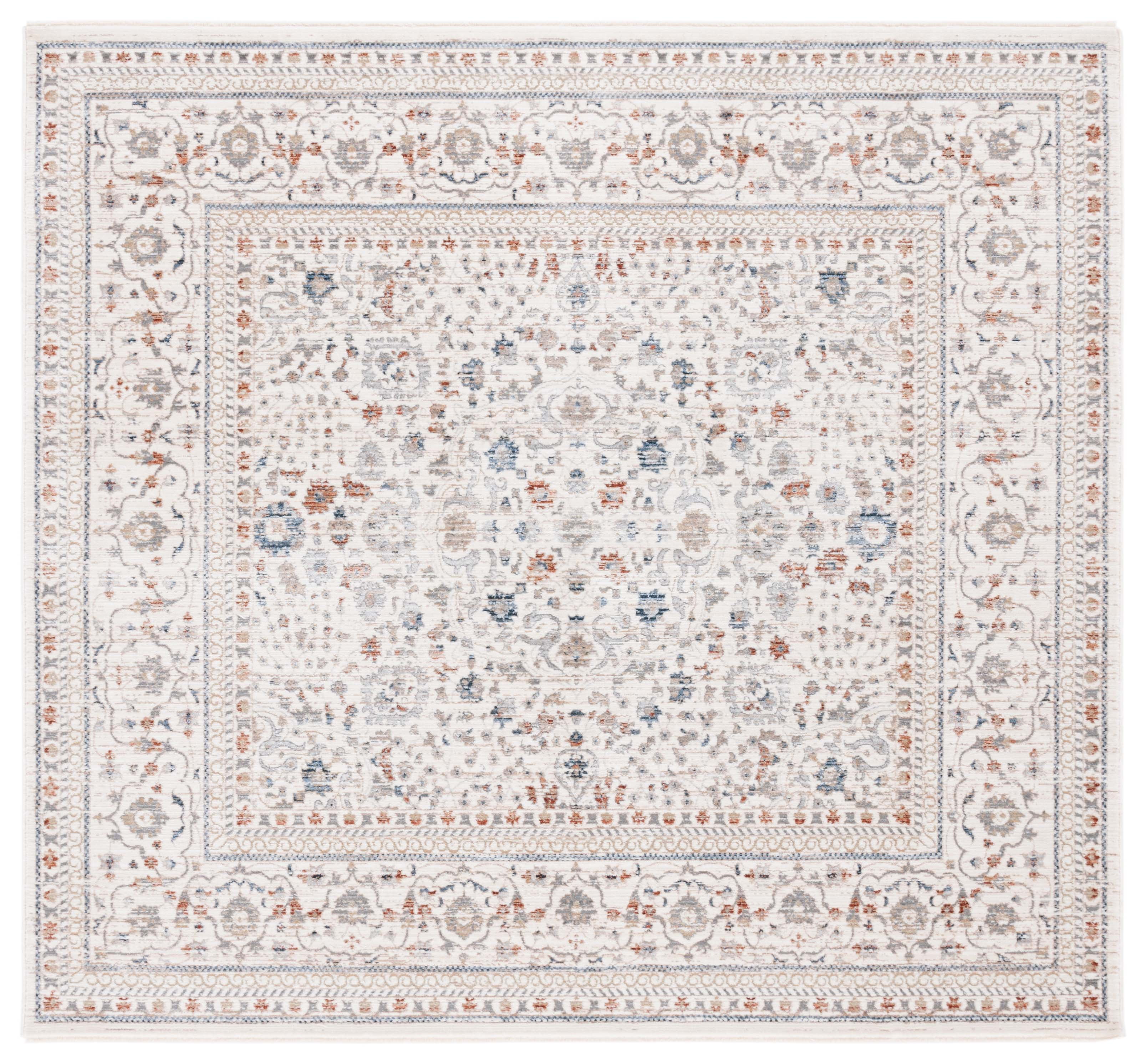 SAFAVIEH Harlow Dalach Floral Area Rug, Ivory/Grey Beige, 6'3