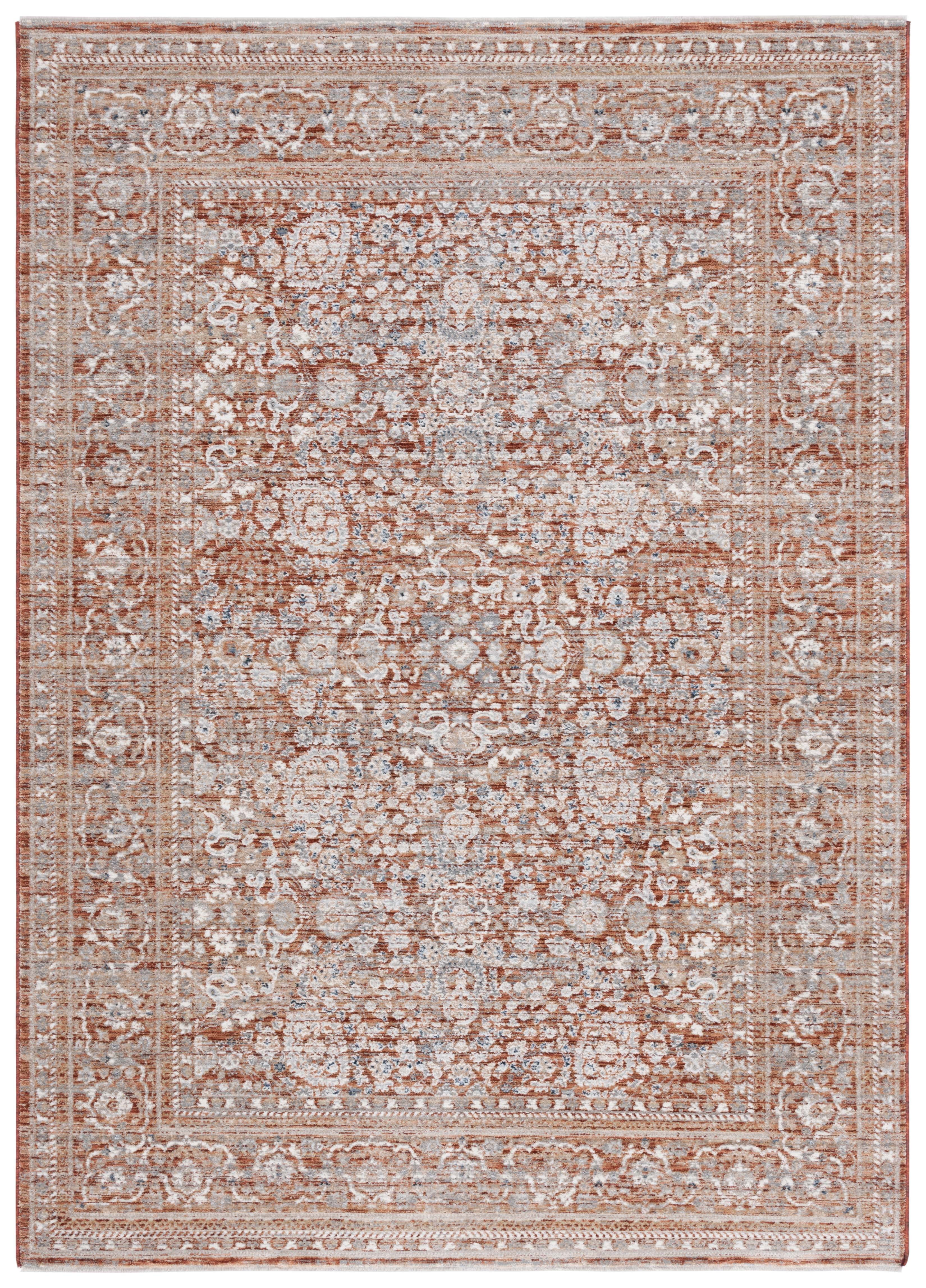 Harlow Rust Rug Safavieh Harlow Dalach Floral Area Rug, Rust/Ivory Gray, 2'6
