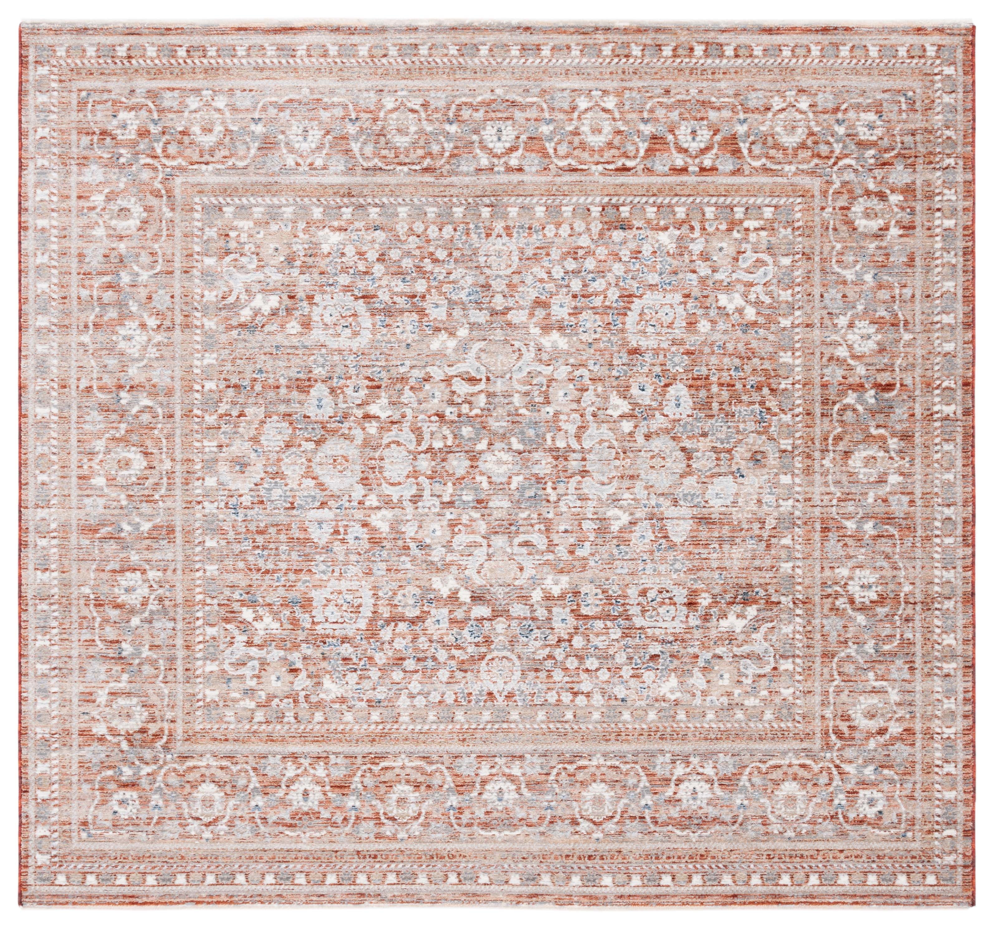 Harlow Rust Rug Safavieh Harlow Dalach Floral Area Rug, Rust/Ivory Gray, 6'3