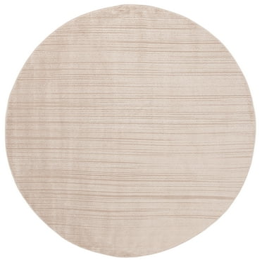 SAFAVIEH Harmony Cayley Distressed Polyester Area Rug, Beige, 6'7" x 6'7" Round