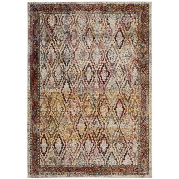 Safavieh Harmony Faye Geometric Area Rug, Cream/Rose, 5' x 8'