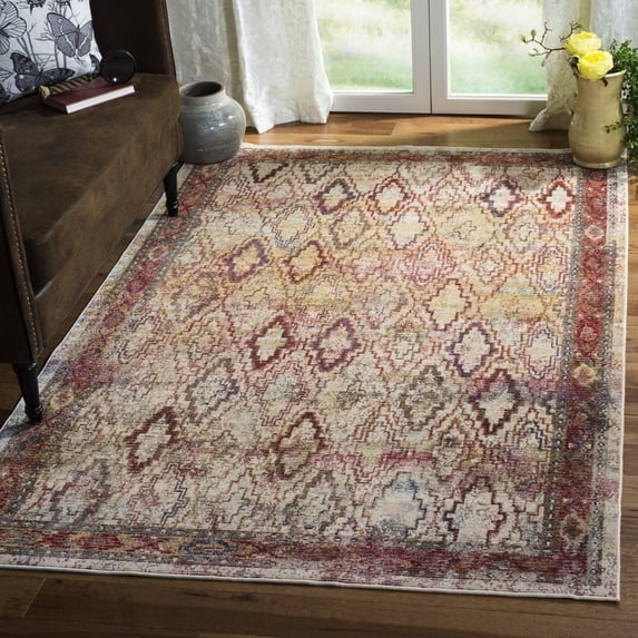 Safavieh Harmony Faye Geometric Area Rug, Cream/Rose, 5' x 8'
