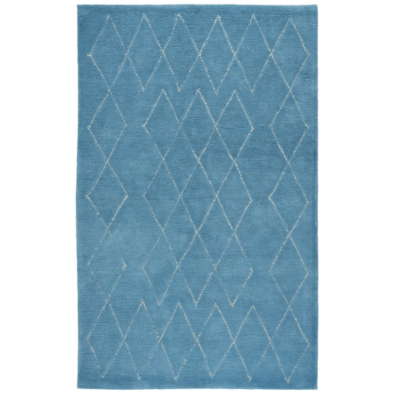 SAFAVIEH Harvest Bryon Diamond Area Rug, Blue/Ivory, 8' x 10'