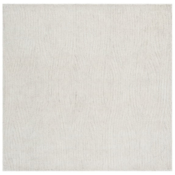 SAFAVIEH Harvest Byrne Distressed Area Rug, Silver/Ivory, 6' x 6' Square