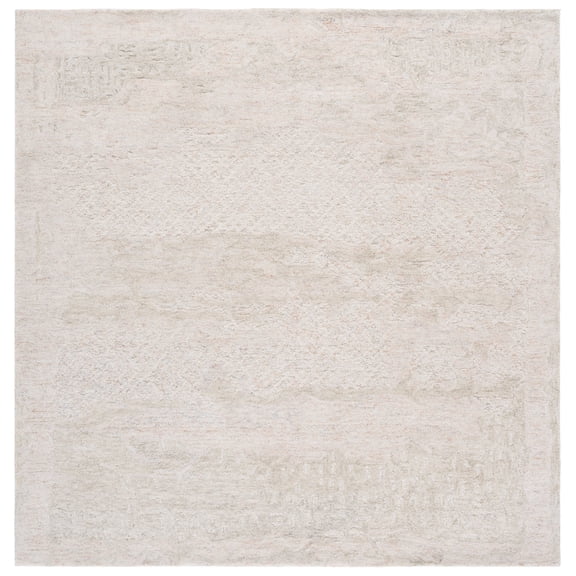 SAFAVIEH Harvest Corine Distressed Area Rug, Rust/Beige, 6' x 6' Square