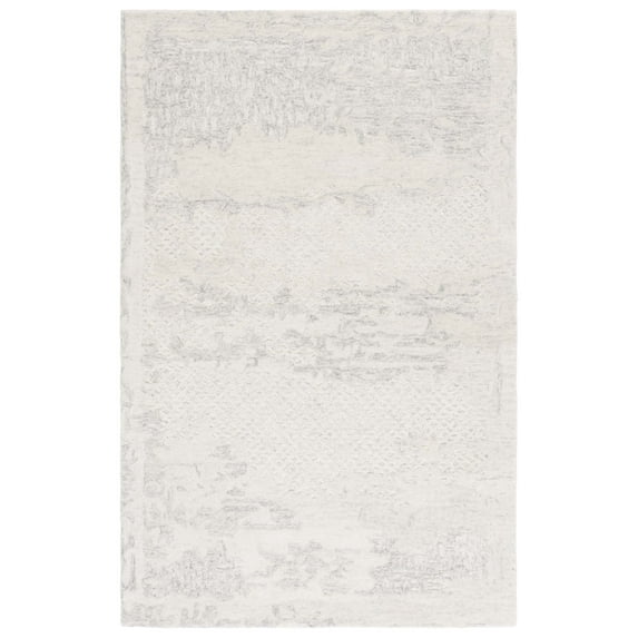 SAFAVIEH Harvest Corine Distressed Area Rug, Silver/Ivory, 3' x 5'