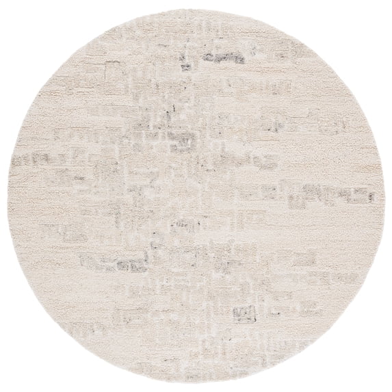 SAFAVIEH Harvest Iairos Distressed Area Rug, Ivory/Grey, 6' x 6' Round