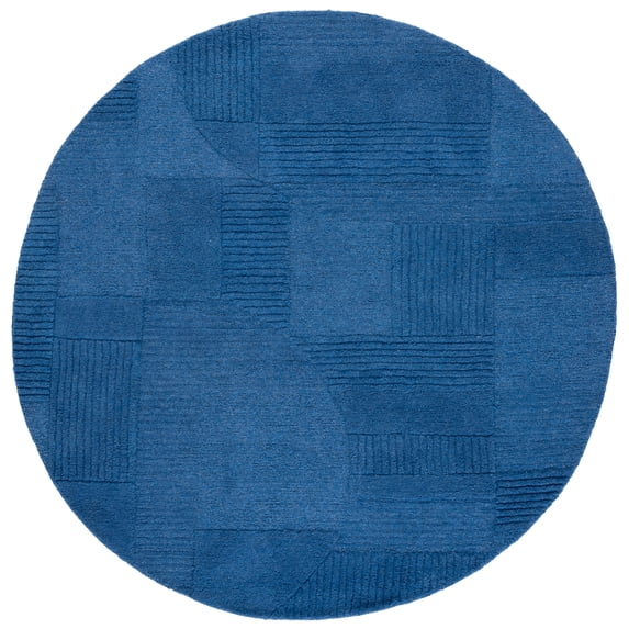 SAFAVIEH Harvest Salome Geometric Area Rug, Blue, 6' x 6' Round