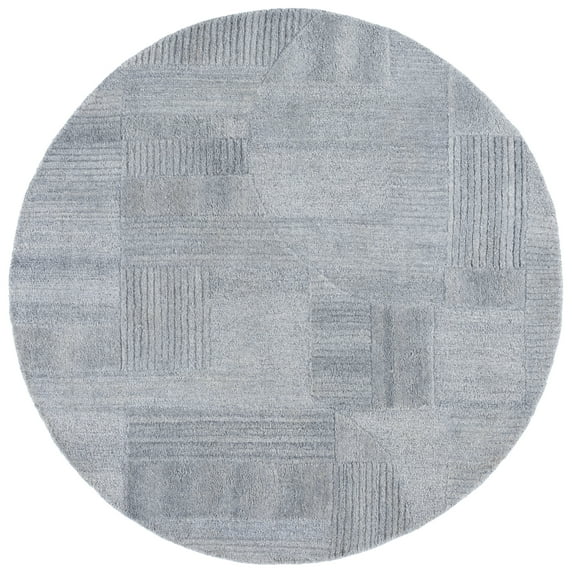 SAFAVIEH Harvest Salome Geometric Area Rug, Grey, 6' x 6' Round