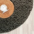 thumbnail image 1 of SAFAVIEH Harvey Solid Plush Shag Area Rug, Charcoal, 4' x 4' Round, 1 of 5