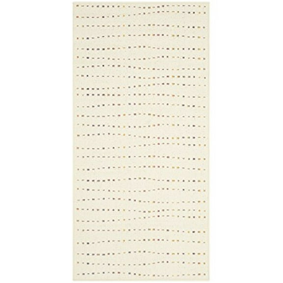 SAFAVIEH Havana Almira Abstract Dots Indoor/Outdoor Area Rug, Natural/Multi, 4' x 5'7"