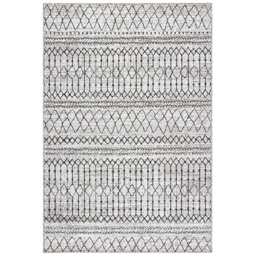 SAFAVIEH Havana Dorris Geometric Indoor/Outdoor Area Rug, Light Brown/Black, 9' x 12'