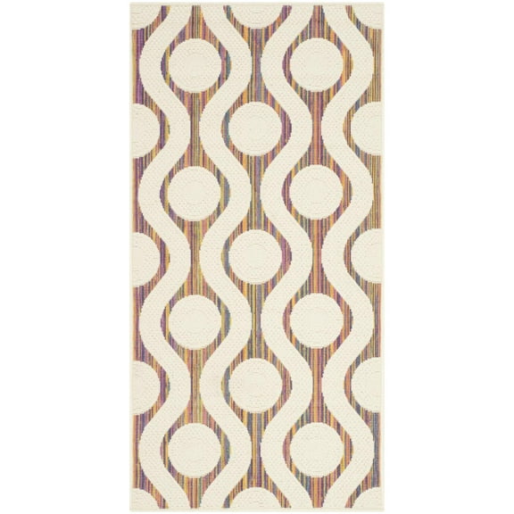 SAFAVIEH Havana Elvin Diamond Indoor/Outdoor Area Rug, Natural/Multi, 2'7" x 5'
