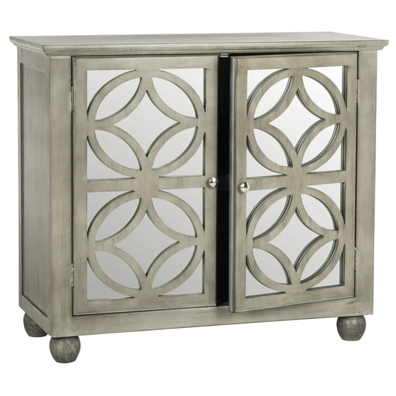 SAFAVIEH Havana Geometric Glam 2 Tier Storage Chest, Grey