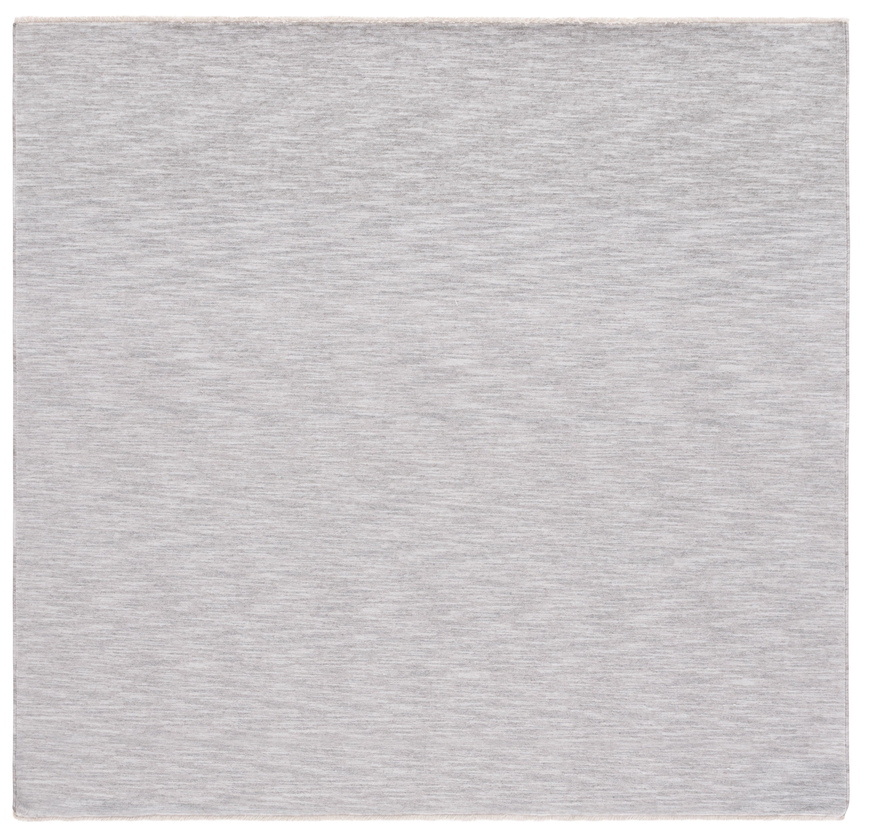 Lasa Light Grey Square Hand-Knotted Synthetic Rug