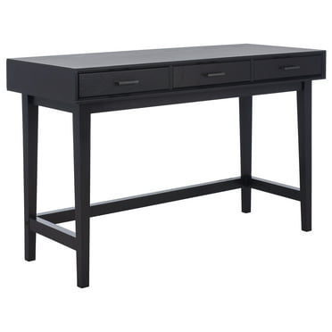 SAFAVIEH Hawthorn Solid Retro 3 Drawer Writing Desk, Black